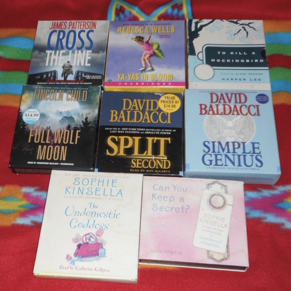 Lot of 8 Assorted CD AudioBooks * Harper Lee, James Patterson, David Baldacci